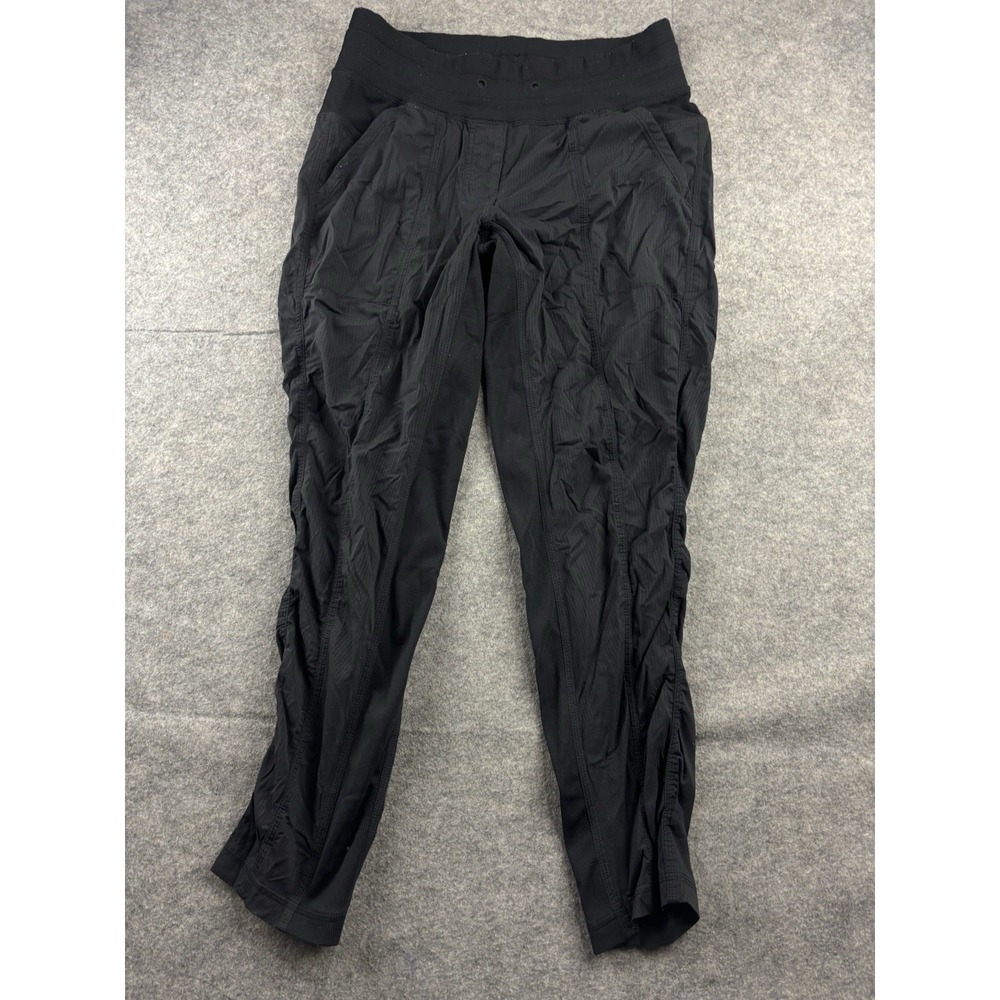 Lululemon Pants Dance Studio Black Mid-Rise Crop Women 6 25" Inseam Stretch SEE